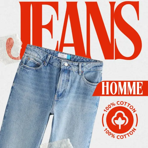 Pantalons Homme 100 % Coton